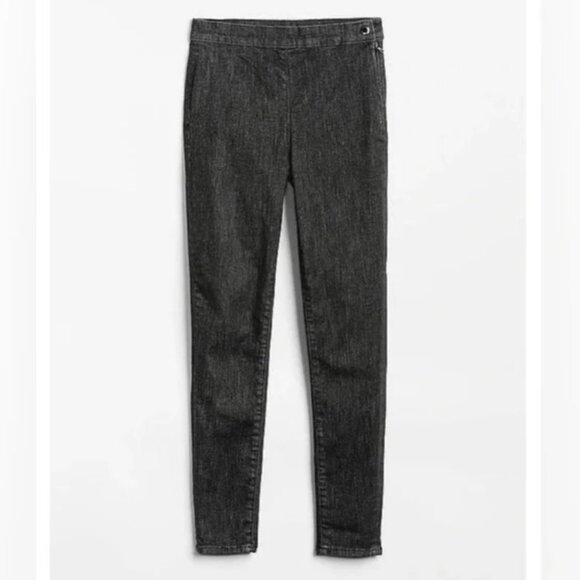 GAP Denim Women's Sculpt True Skinny Washed Black Side Zip Jeans Size 14 - Picture 2 of 9